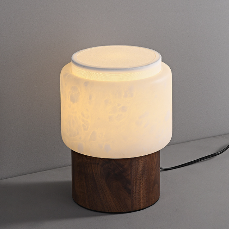 MCR-T015 Modern Marble LED Reading Table Lamp | Battery Powered Eco-Friendly