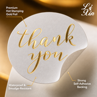 Autocollant rond personnalisé OEM avec logo, rouleau d'étiquettes adhésives en feuille d'or pour boîte cadeau, sceau d'enveloppe, emballage de commande pour boutique