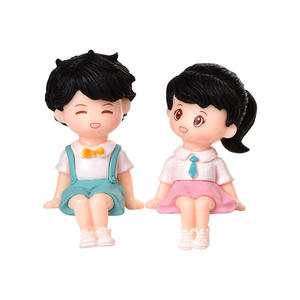 かわいい漫画カーデコレーション素敵なカップルアクションフィギュアフィギュア自動インテリアダッシュボード飾り男の子用女の子ギフト - Product Image 6