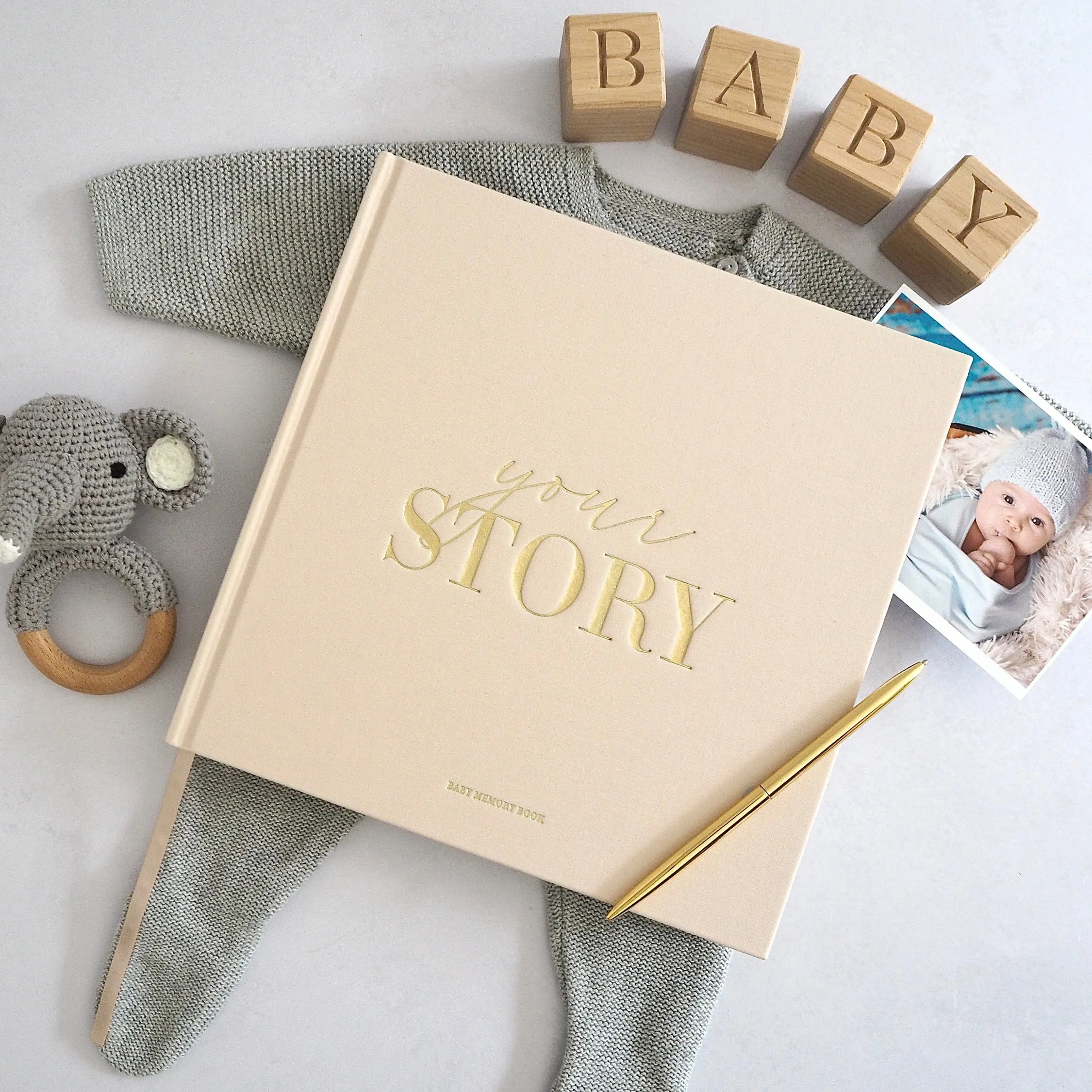 Neugeborene Großhandel Andenken Dusche Geschenk benutzer definierte Baby ersten Jahr Meilenstein Fotoalbum & Memory Record Tagebuch Buch