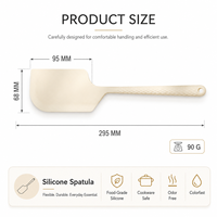 Spatule en silicone de qualité alimentaire, résistante à la chaleur, antiadhésive, grattoir à crème pour gâteaux, ustensiles de cuisine pour la pâtisserie