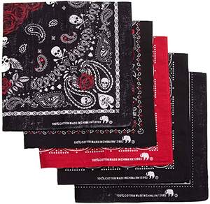 Pañuelo Multifuncional Casual de Poliéster con Estampado de Calavera de Esqueleto Multicolor Estilo Hip Hop, 22x22 Pulgadas - Product Image 3