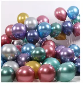 Doğum günü partisi balon süslemeleri balonlar krom metalik qualatex 12 inç krom balon