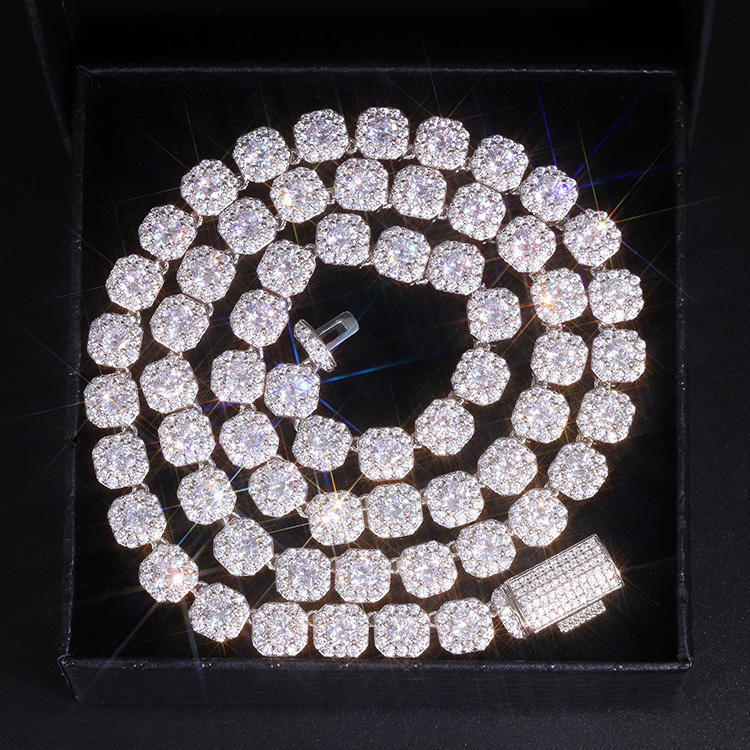 โซ่เทนนิสแบบทึบสีขาว ขนาด 8 มม.