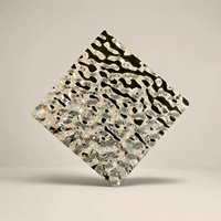 Panneau en acier inoxydable W03 à effet d'ondulation argenté pour la décoration architecturale