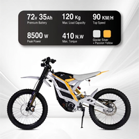 Moto tout-terrain électrique Falcon Pro 72V 8500W, course de montagne, endurance, piste