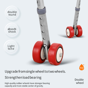 Huaen Four-legged <strong>Wheeled</strong> Armrest <strong>Walker</strong> for Elderly-Portable Folding Design Anti-Slippery Durable Wheel Seat Class I Walking - Product Image 3