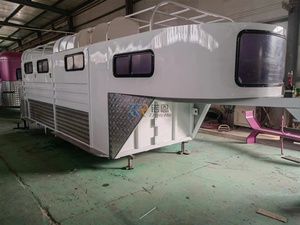 Remolque de transporte de carga de ángulo de Estándares Australianos de lujo 3-7 flotadores con caja de sillín carros de caballos - Product Image 3