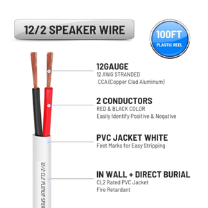 14 đo 100ft Marine lớp dây đồng đóng hộp 14/2 bị mắc kẹt mã màu cách điện trắng PVC phẳng Áo khoác điện dây cáp - Product Image 2