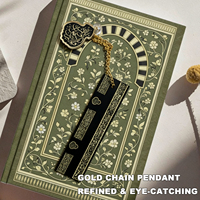 Marque-page islamique de luxe, design Kaaba, chaîne en acrylique dorée, cadeau musulman, marqueur de lecture du Coran, cadeau de l'Aïd Ramadan, papeterie