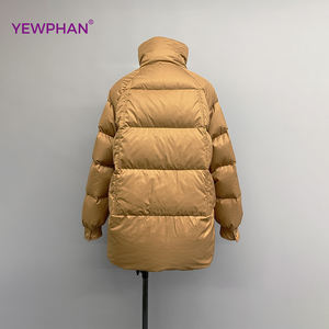 Abrigo de plumón para mujer 90% Abrigo de plumón de pato Chaqueta acolchada extraíble con capucha - Product Image 2