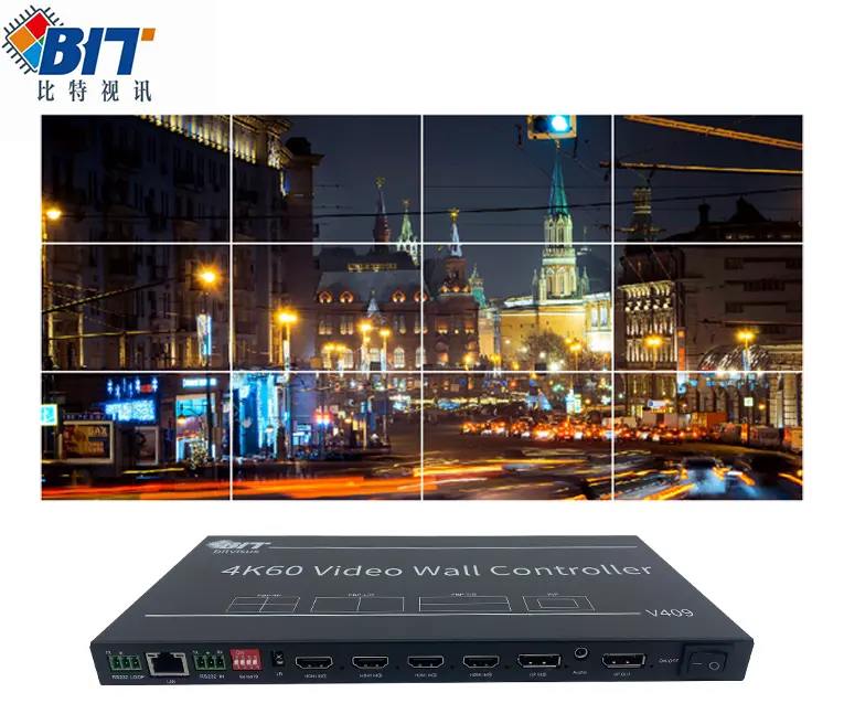 Professional Audio Video Multiple Control Methods 4K 8K 1x3 3x3 2x3 HDMI Switcher Video Wall Processor Controller