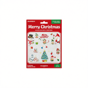 INARSEAY ของตกแต่งหน้าต่างคริสต์มาสแบบสองด้านลายการ์ตูน 9 แผ่น สำหรับตกแต่งภายในและภายนอกงานปาร์ตี้คริสต์มาส - Product Image 1