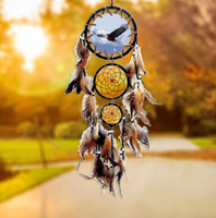 Große Großhandel handgemachte Boho hängende Feder Traum fänger für Auto Home Room Tür Wand kunst Party Dekor Ornament Handwerk DIY Kit