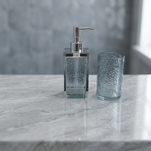 Falak World Export Modern Resin Luxury Eco-Friendly Five-Piece Square Soap Dispenser and Tumbler <b>Set</b> Easy to Clean - Product Image 3