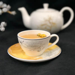 Service de vaisselle en porcelaine dorée en céramique, <span class=keywords><strong>Pito</strong></span> Ceramics, assiettes en céramique orange, assiettes anciennes, service de vaisselle, fournitures hôtelières - Product Image 3