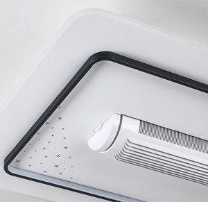 Hot bán không cánh hiện đại hình chữ nhật LED quạt trần với ánh sáng và điều khiển từ xa cho phòng khách - Product Image 5