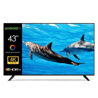 Televisor LED Full HD de 43 Pulgadas, Televisión Inteligente sin Marco con Android WiFi, Compatible con OEM/ODM, Precio de Fábrica al por Mayor