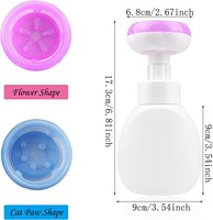 Flacon de désinfectant pour les mains moussant de 250 ml / 300 ml, distributeur de savon à tampon floral, pompe à savon floral, adapté aux enfants