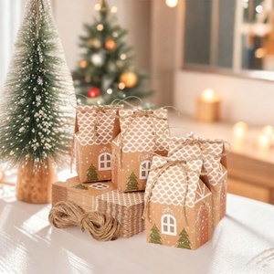 Boîte à bonbons de Noël en papier kraft de haute qualité, <span class=keywords><strong>prix</strong></span> imbattable, boîte à décorations de Noël, vente en gros - Product Image 1