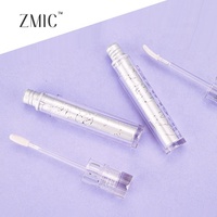 Tube à lèvres double paroi 4,5 ml vide, argenté, pour rouge à lèvres liquide, avec bouchon, tube cosmétique rond en plastique, personnalisable avec logo