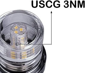 HANSE – LED MARINE en acier inoxydable, lumière de Navigation de poupe de bateau pliable à 360 degrés, LED blanche 12 - 24V - Product Image 3