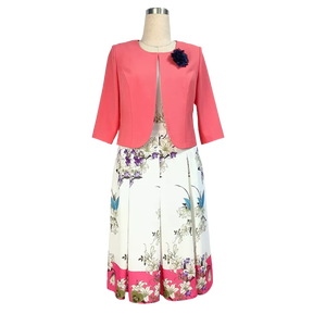 Robes de cérémonie pour femmes grandes tailles, robe maxi florale, robe plissée pour femmes - Product Image 2