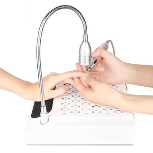 Aspirateur à ongles 4-en-1 80W avec polisseuse, lampe d'éclairage, forte aspiration, perceuse à ongles, collecteur de poussière et repose-bras - Product Image 3
