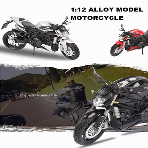 Modelo de motocicleta <span class=keywords><strong>Street</strong></span> <span class=keywords><strong>Fighter</strong></span> para niños, juguete de aleación de coche de calle, fundido a presión, regalo, 1/12 - Product Image 3