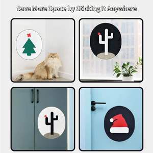 2024 a parete Pet artiglio Board gatto Scratcher cartone verticale gatto graffio cane gatto mobili per proteggere i giocattoli di natale - Product Image 6
