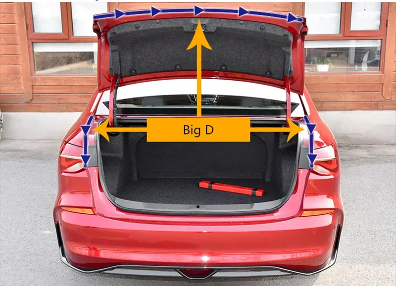 फैक्टरी गर्म बिक्री अनुकूलित कार दरवाजा सील वेदरस्ट्रिपिंग कार ध्वनि इन्सुलेशन चिपकने वाला रबर सील पट्टी ऑटोमोबाइल के लिए