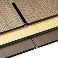 Panneau mural en placage de bois de bambou au charbon de bois / co-extrusion de fibre de cristal de carbone, imperméable, diverses textures de bois, pour le commerce