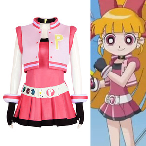 Disfraz de Cosplay de personaje de TV Power Girls Blossom, uniforme de flores peludas con burbujas rodantes para puesta en escena de Halloween - Product Image 1