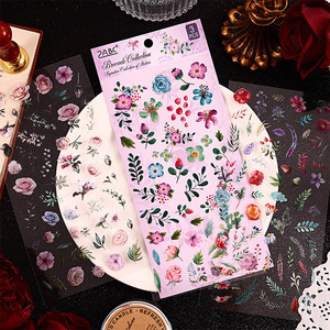 2025 Vintage <strong>Printed</strong> Journal <strong>Sticker</strong> Transparent Waterproof PVC Material Mini <strong>DIY</strong> Stationery Journal Cross-Border Decoration - Product Image 3