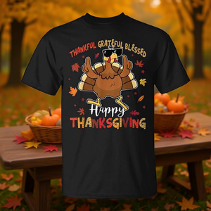 Camiseta Thankful Grateful Blessed Happy Thanksgiving Turkey Gobble - Product Image 3