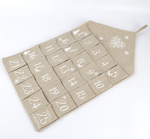 <span class=keywords><strong>Calendrier</strong></span> <span class=keywords><strong>de</strong></span> <span class=keywords><strong>l</strong></span>'Avent en toile <span class=keywords><strong>de</strong></span> jute suspendu pour Noë<span class=keywords><strong>l</strong></span>, 25 jours, personnalisé, fabriqué au Guangdong - Product Image 3