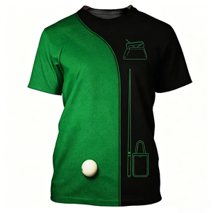 Camiseta de Billar con Estampado 3D S.Q.F, Unisex, Informal, Deportiva, de Verano, Regalo para Fanáticos del Billar y el Snooker, con Logotipo Personalizado - Product Image 4