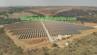 Hanya pelacak surya satu sumbu surya Racking tabir surya-sistem-for-panel surya