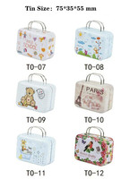 Petite boîte en fer blanc personnalisée 75*55*35mm Mini boîte en fer blanc carré TB092604
