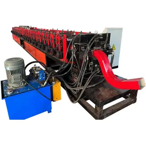 JCX Rain Water Steel Down Pipe Making Machine round/square RainSpout/Downspout Metal Steel Cold Roll Forming Machine