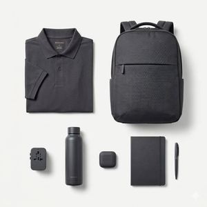 Hot Selling 2026 Corporate Promotion Gift Set Stainless Steel Poly Backpack Thermo Vast POLO Shirt Travel <b>Plug</b> UV Printed - Product Image 4