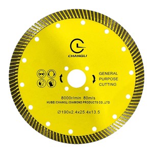 Oem công nghiệp 190 mét 7.5inch thiêu kết nitride ướt/khô cắt đĩa lưỡi kim cương <span class=keywords><strong>Turbo</strong></span> Lưỡi cưa cho đá cẩm thạch bê tông <span class=keywords><strong>Granite</strong></span> - Product Image 2