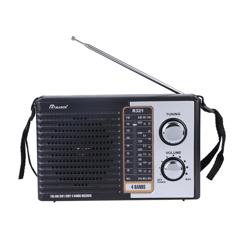 Radio fm de 4 bandas, receptor am, sw, multibanda de alta sensibilidad, suministro de fábrica