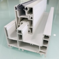 Perfil de ventana deslizante de PVC, con pantalla, UPVC