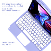 Kablosuz klavye durumda iPad için Touchpad ile 9 10.2 inç 9th nesil kılıf klavye fare ile