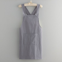 Tablier de cuisine respirant en tissu froissé de coton de style japonais avec logo personnalisé uniformes de bar de restaurant uniformes de bar de restaurant