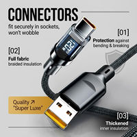 Kabel Charger Tipe C Super Luxe 120W/100W Pengisian Cepat Grosir, Transfer Data 480Mbps untuk Pengisi Daya Ponsel