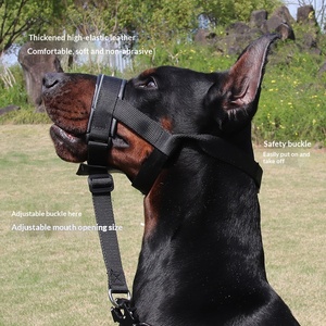 Nuevo Bozal para Perro Compatible con Correa, Anti-Mordida, Anti-Ladrido, Ajustable, de Cuero, para Perros Medianos/Grandes, para Entrenamiento Canino - Product Image 2