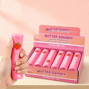 Round Individually Wrapped Butter Stick Slow Rebound Squishy Fake Milk Stick Squishy <b>Stress</b> <b>Relief</b> <b>Toy</b> Holiday Small Gift - Product Image 2