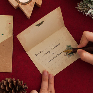Cartes de Noël personnalisées de luxe, lot de 2025, enveloppes, cartes de Noël, cartes de vœux pour les fêtes et le Nouvel An - Product Image 3
